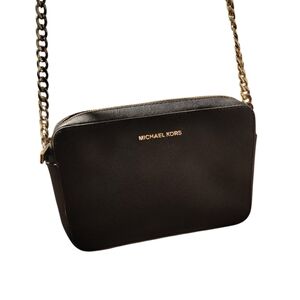Michael Kors Black and Gold Crossbody Bag